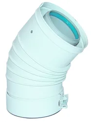 Concentrische rookgasbocht, ACV Prestige, galva/PP, 80/125mm