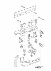 Kit de raccordement pour chaudière pour eau chauffage, eau sanitaire et gaz, ACV, avec robinet de vidange/de remplissage