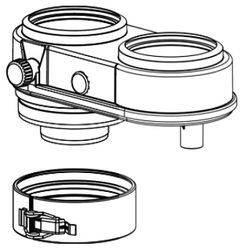 Twin Box PP + orifice Adapter -d(80/80) Collier de serrage ILEA