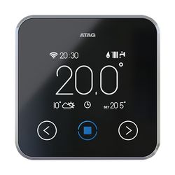 Thermostat d'ambiance avec affichage de l'heure, Atag One, programmation journalière ou hebdomadaire classe V, modulable