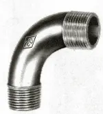 Draadbocht, zwart gietijzer, 5/4" MM, 90°, Atusa fig 3
