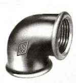 Draadverloopknie, zwart gietijzer, 1/2" x 3/8" FF, Atusa fig 90R