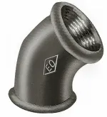 Coude fileté, fonte noire, 6/4" FF, Atusa fig 120