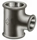 Draad-T, galva gietijzer, 3/8" FFF, Atusa fig 130
