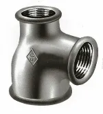 Té fileté réduit, fonte galvanisée, 6/4" x 1" x 6/4" FFF, Atusa fig 130R