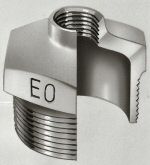 Draadverloopring, zwart gietijzer, 1/4" x 1/8" MF, Atusa fig 241