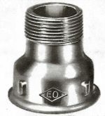 Draadverloopmof, zwart gietijzer, 1/4" x 1/8" FM, Atusa fig 246