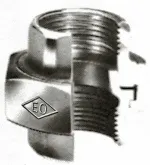 Draad-3-delige koppeling FF, zwart gietijzer, 5/4", Atusa fig 340