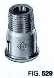 Allonge filetée, fonte noire, 2" x 3mm, Atusa 529A