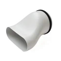 profi air overgangstuk DN125 naar oval duct buis 163x68 begetube