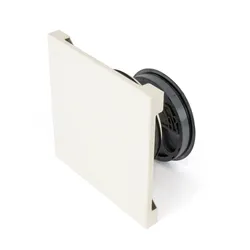 Toevoerventiel, Begetube, Ø125mm, vierkant, wit