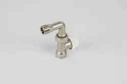 Robinet droit thermostatisable avec embout pour tu be en fer DN 15 (1/2) et goulotte à angle.
