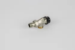 Robinet thermostatisable à corps renversé avec rég lage du Kv normal, avec embout pour tube en cuivre