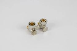H-onderblok, Begetube, M24 x 1,5-3/4" ek, haaks, tweepijp, messing