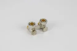 H-onderblok, Begetube, M24 x 1,5-3/4" ek, haaks, tweepijp, messing