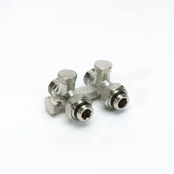H-onderblok, Begetube, M24 x 1,5-1/2", recht, tweepijp, messing