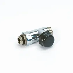 Robinet de radiateur droit, thermostatisable avec valeurs Kv réglables type Optima chromé, 1/2M x M2