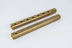 Verdeler voor CV 1" + 8 x 1/2", Begetube, messing, met ontluchting