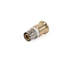 Persovergangsstuk, inox, 20/2mm x 22mm koperen buis, Begetube