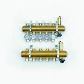 Collector voor vloerverwarming 5/4" + 13 x M24, Begetube, messing, met thermische stelaandrijving, met regeling