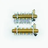 Collector voor vloerverwarming 5/4" + 13 x M24, Begetube, messing, met thermische stelaandrijving, met regeling