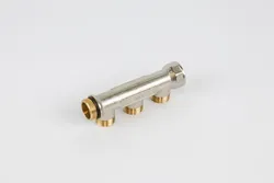 Collecteur pour chauffage 3/4" + 3 x M24, Begetube, laiton, finition chromée avec joint torique