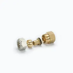 Pièce de transition à compression, laiton, téton démontable pour tubes VPE/VPX, 16/2mm  x 1/2" F, chauffage, Begetube
