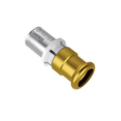 Persovergangsstuk, messing, 16/2mm x 15mm koperen buis, Begetube Alpex