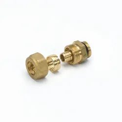 Pièce de transition à compression, laiton, téton fixe pour tubes VPE/VPX, 25/2.3mm  x 3/4" M, chauffage, Begetube