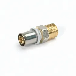 Persovergangsstuk, messing, 20/2mm x 3/4" M, Begetube Alpex