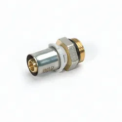 Pièce de transition à sertir, laiton, avec O-ring, 16/2mm x 1/2" M, Begetube Alpex