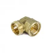 Draadverloopknie, messing, 24mm x 1/2" MF, Begetube