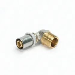 Persovergangsknie 90°, messing, 20/2mm x 3/4" M, (drink)water, Begetube Alpex
