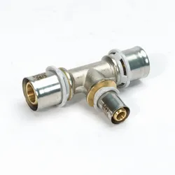 Persverloop-T, messing, 20/2x16/2x20/2mm FFF, (drink)water, Begetube Alpex