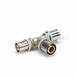 Persverloop-T, messing, 26/3x26/3x16/2mm FFF, (drink)water, Begetube Alpex