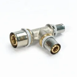 Persverloop-T, messing, 26/3x20/2x20/2mm FFF, (drink)water, Begetube Alpex