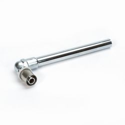 Persovergangsknie 90°, messing, L=170mm, 16/2mm x 15mm koperen buis, (drink)water, Begetube Alpex