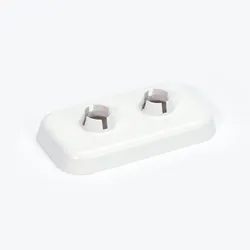 dubbele afdekrozet wit 15-16mm begetube asafstand 38mm