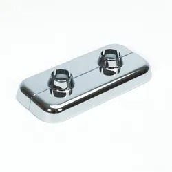 afdekrozet dubbel 50 mm chroom begetube optima