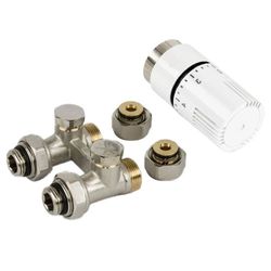 Radiatorset H-stuk 2-pijps vloeraansl. 1/2 inch M 24x16/2 Alpex. Begetube (ex 692000011)