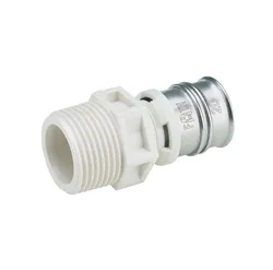 Pièce de transition à sertir, plastique, 16/2mm x 1/2" M, Begetube DUO XS PPSU