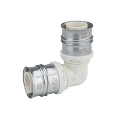 Persknie 90°, kunststof, 20/2mm FF, (drink)water, Begetube DUO XS PPSU