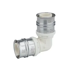 Persknie 90°, kunststof, 16/2mm FF, (drink)water, Begetube DUO XS PPSU