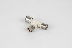 Persverloop-T, kunststof, 20/2x16/2x16/2mm FFF, (drink)water, Begetube Alpex PPSU