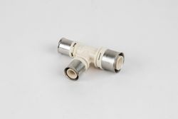 Persverloop-T, kunststof, 26/3x20/2x20/2mm FFF, (drink)water, Begetube Alpex PPSU
