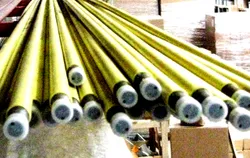 Gasbuis, kunststof ommanteld, 1/2", geel, lengte 6m