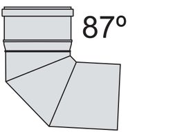 coude de fumée à double paroi Bulex 87° 130mm