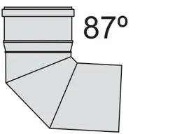 dubbelwandig rookgasbocht Bulex 87° 130mm