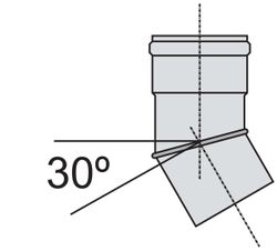 coude de fumée à double paroi Bulex 30° 130mm