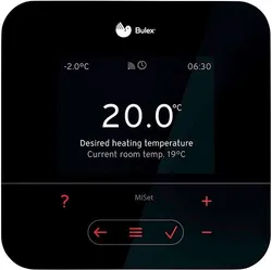 thermostat d'ambiance avec affichage de l'heure Bulex programmation journalière ou hebdomadaire
